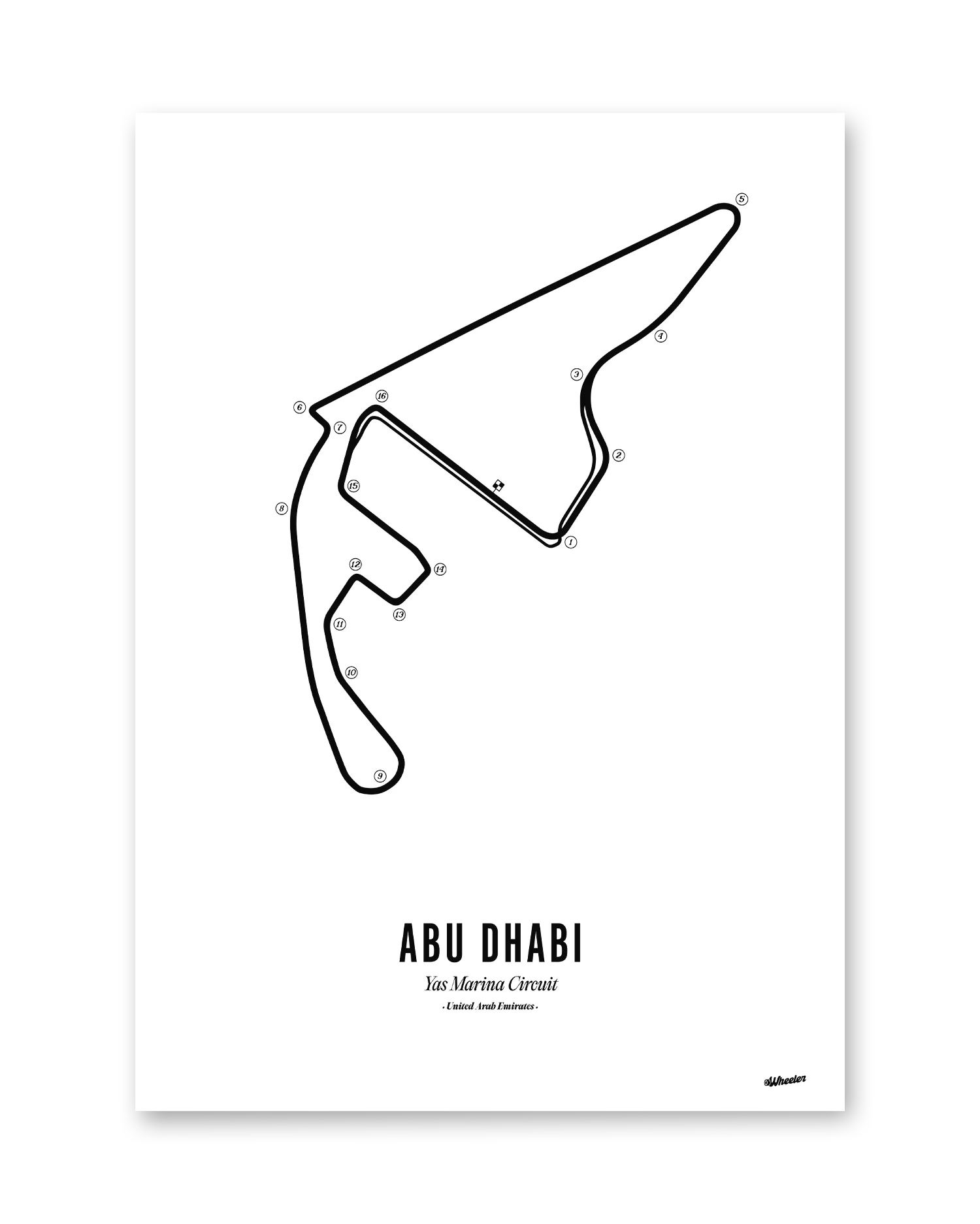 Abu Dhabi F1 Circuit Print - White - Image 2