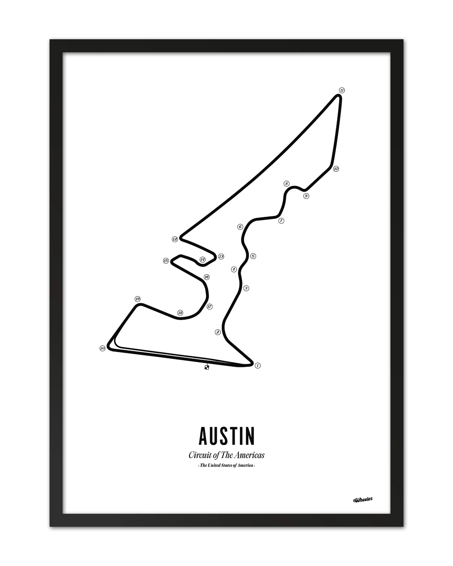 Austin F1 Circuit Print - White