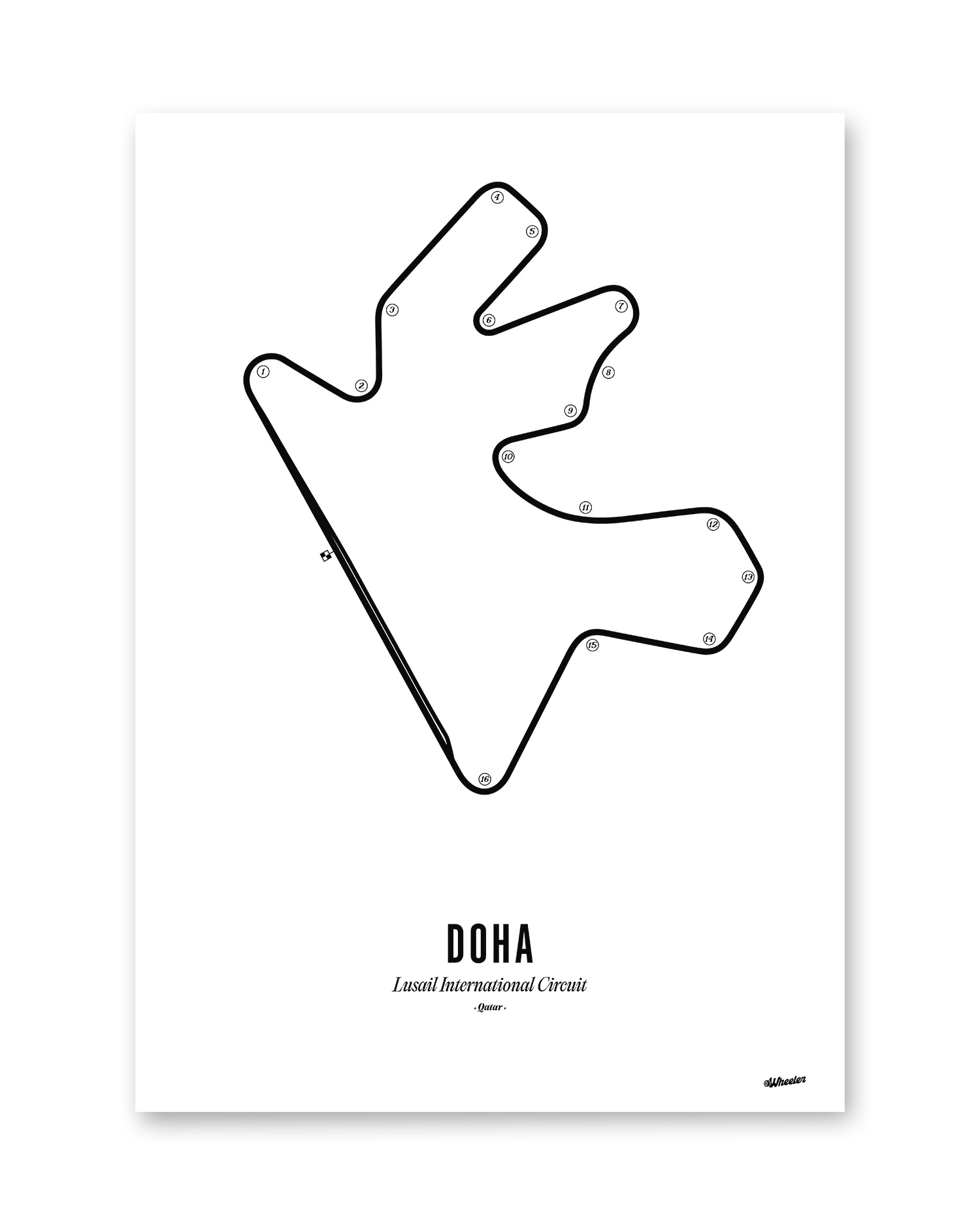 Doha F1 Circuit Print - White - Image 2