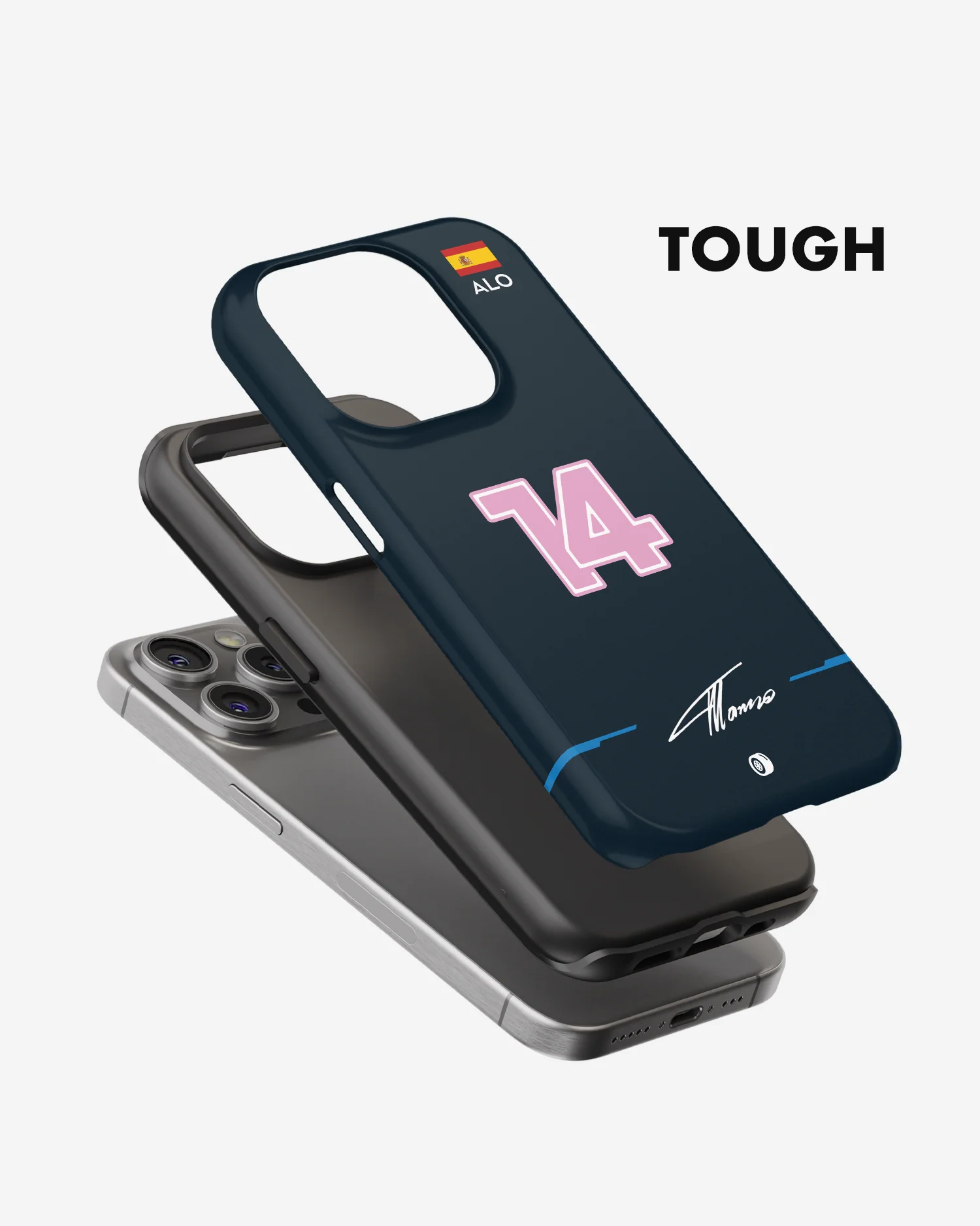 Fernando Alonso 2022 Alpine F1 Phone Case - Image 3