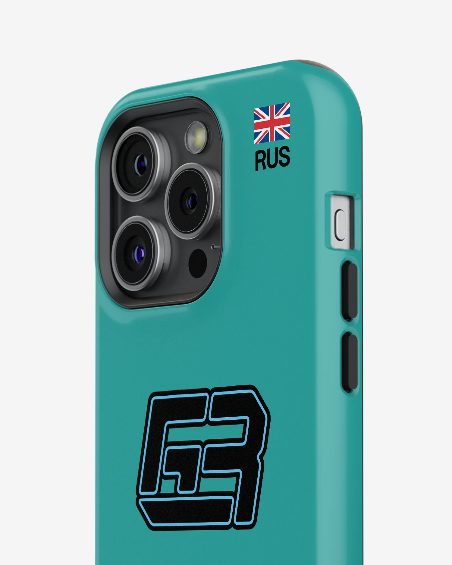 George Russell Logo Blue Edition 2022 F1 Phone Case - Image 4