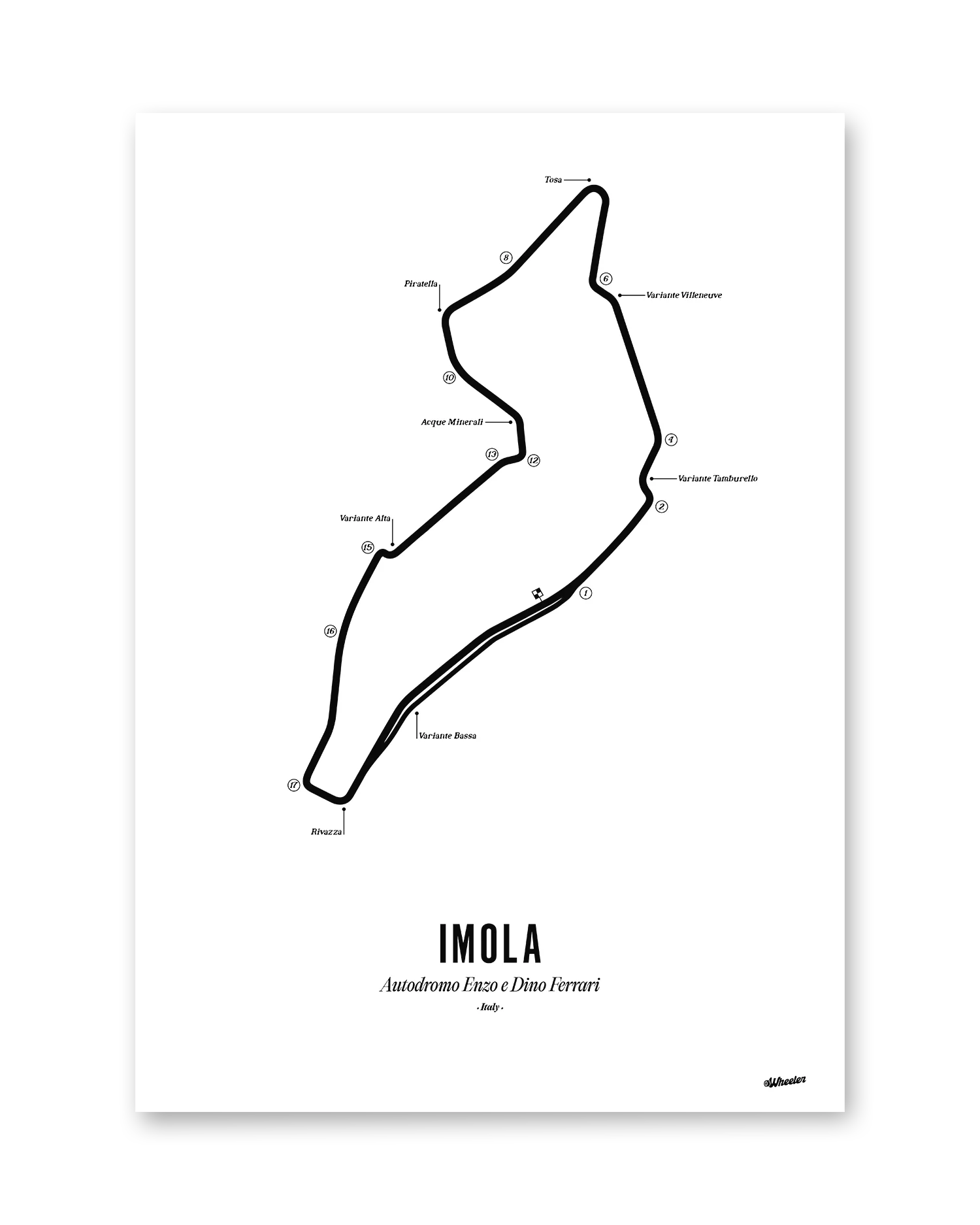 Imola F1 Circuit Print - White - Image 2