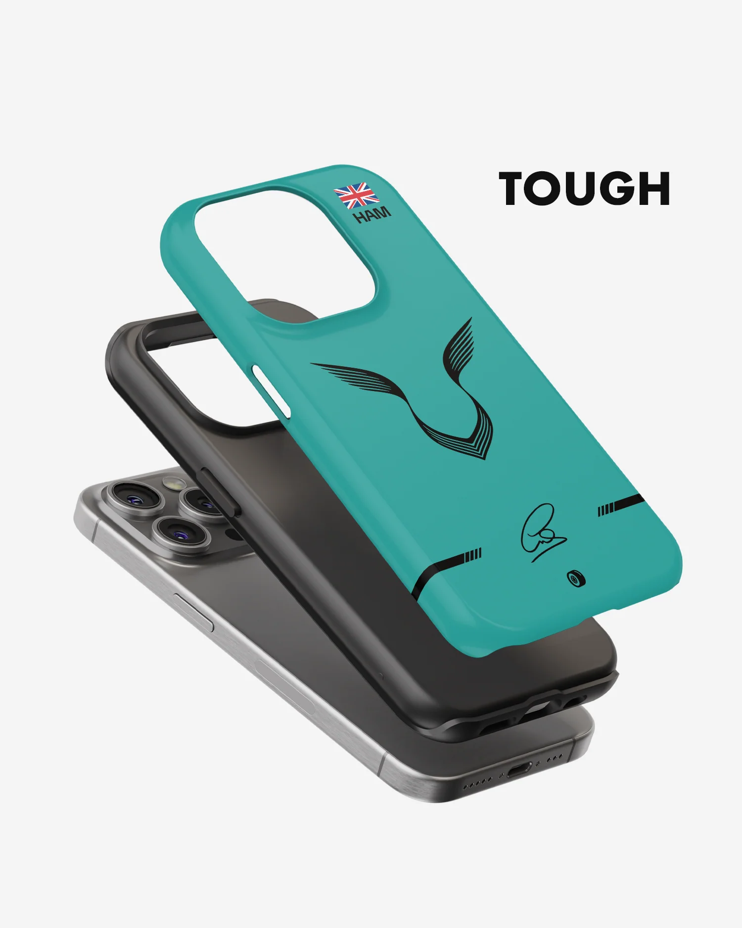 Lewis Hamilton Logo 2022 F1 Phone Case - Image 3