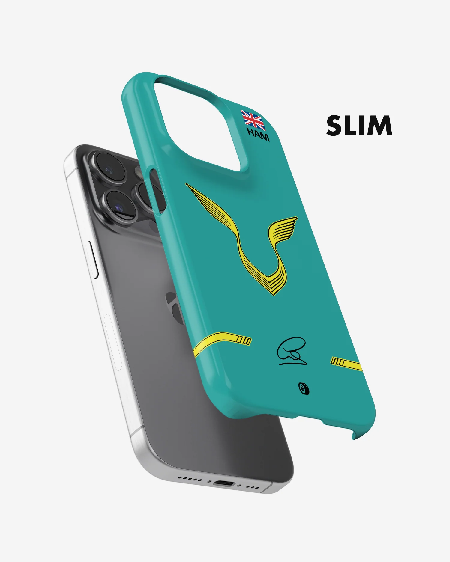 Lewis Hamilton Logo Yellow Edition 2022 F1 Phone Case - Image 2