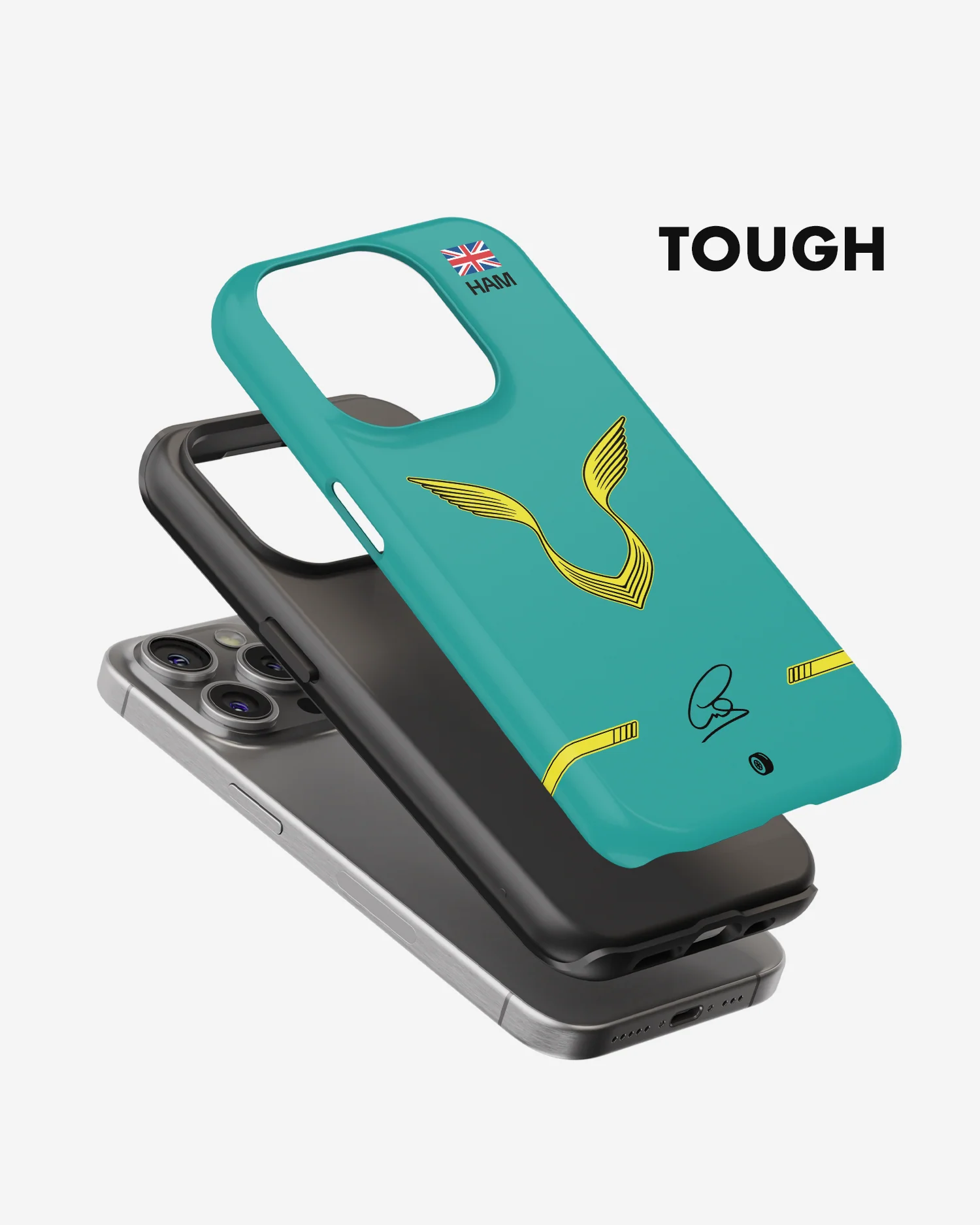 Lewis Hamilton Logo Yellow Edition 2022 F1 Phone Case - Image 3