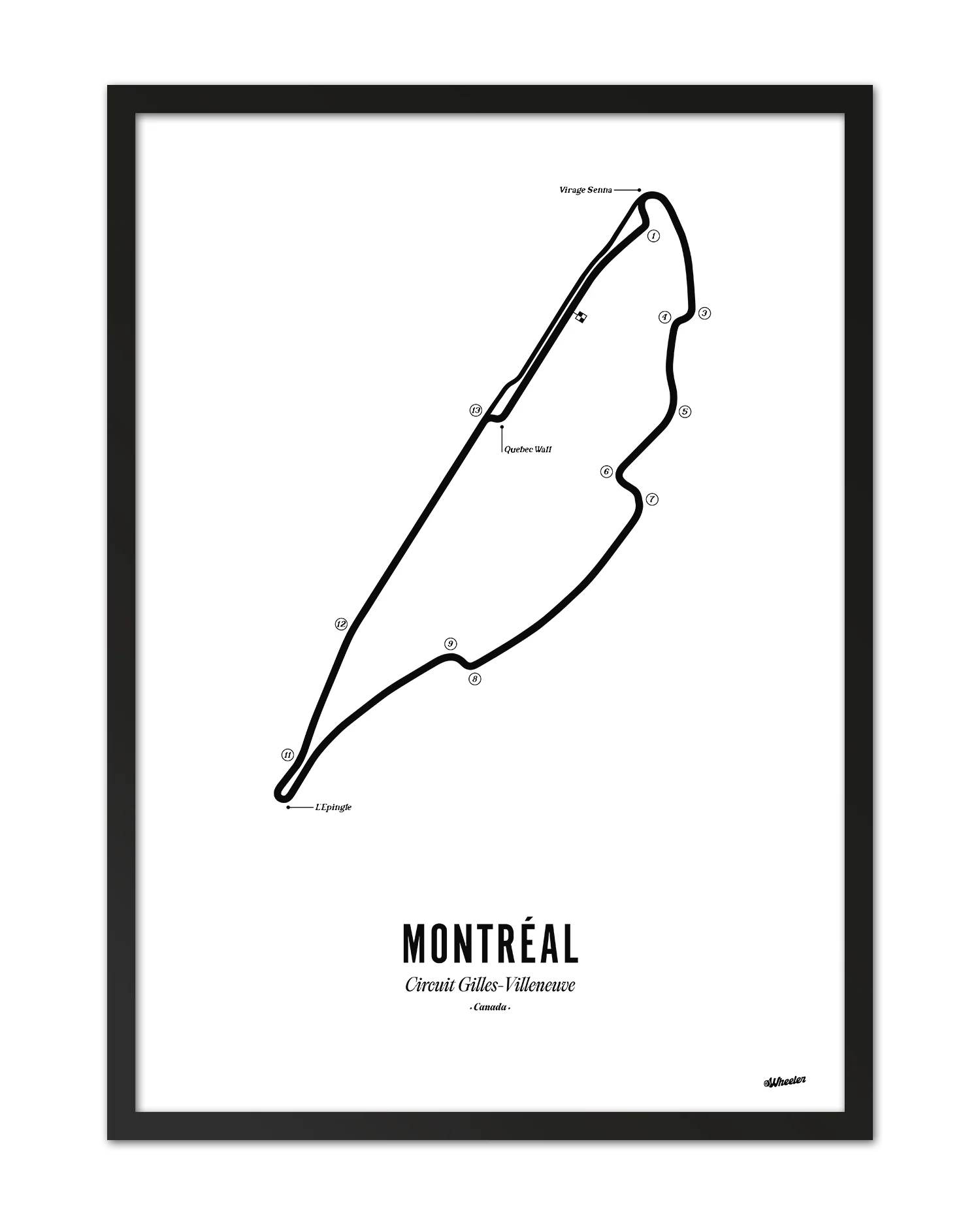 Montréal F1 Circuit Print - White