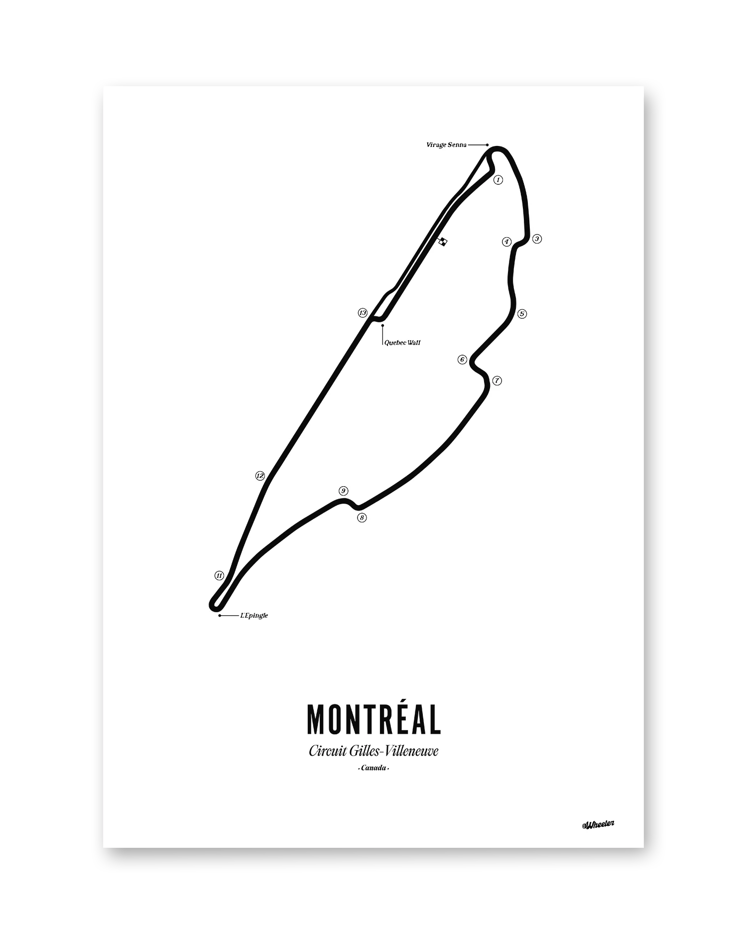 Montréal F1 Circuit Print - White - Image 2