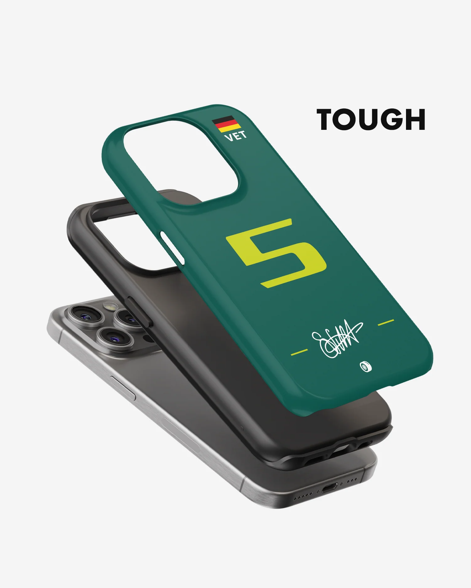 Sebastian Vettel 2022 Aston Martin F1 Phone Case - Image 3