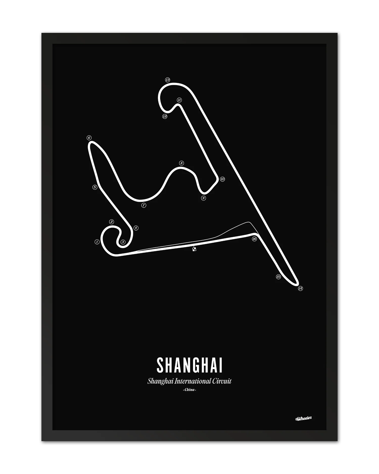 Shanghai F1 Circuit Print - Black