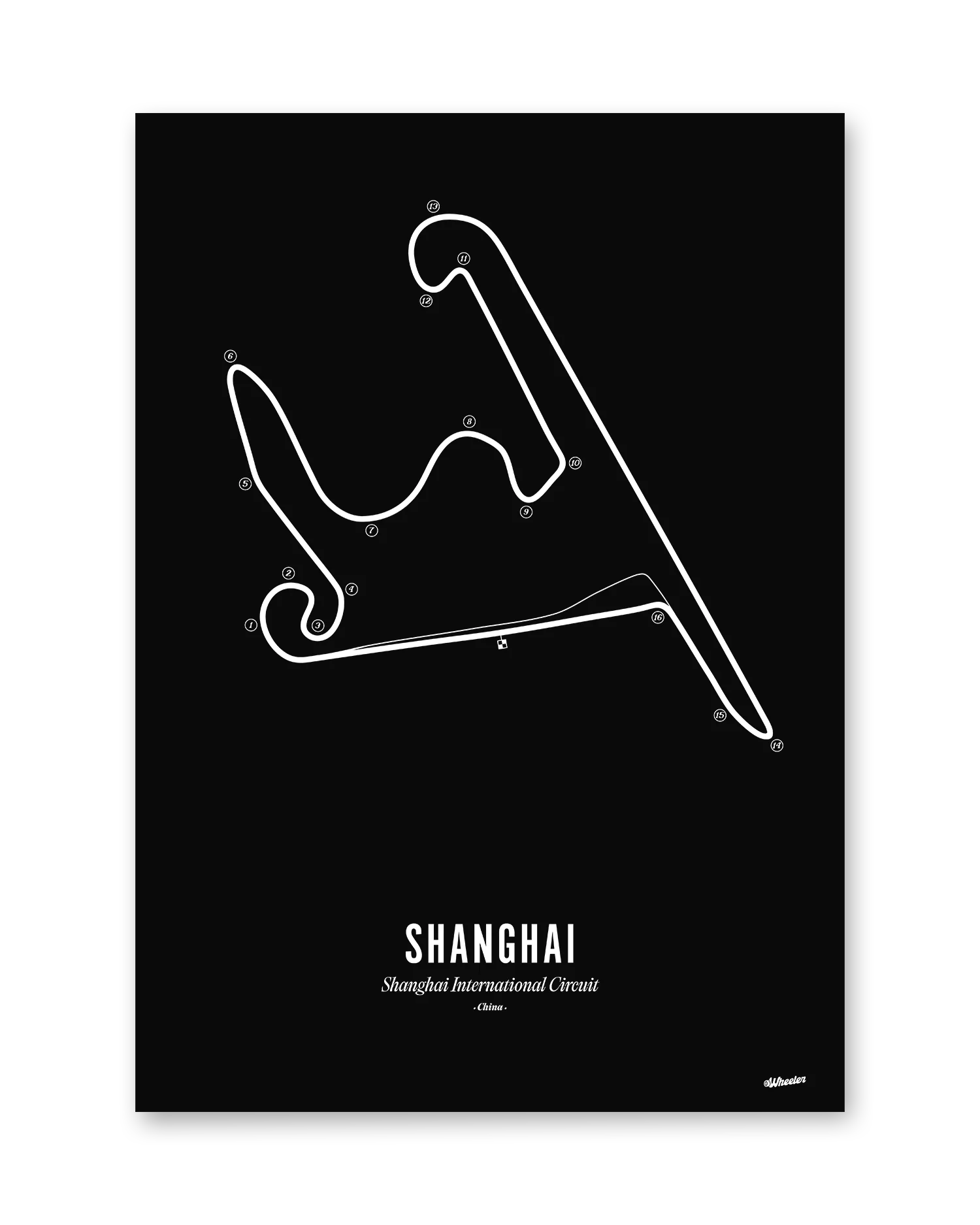 Shanghai F1 Circuit Print - Black - Image 2