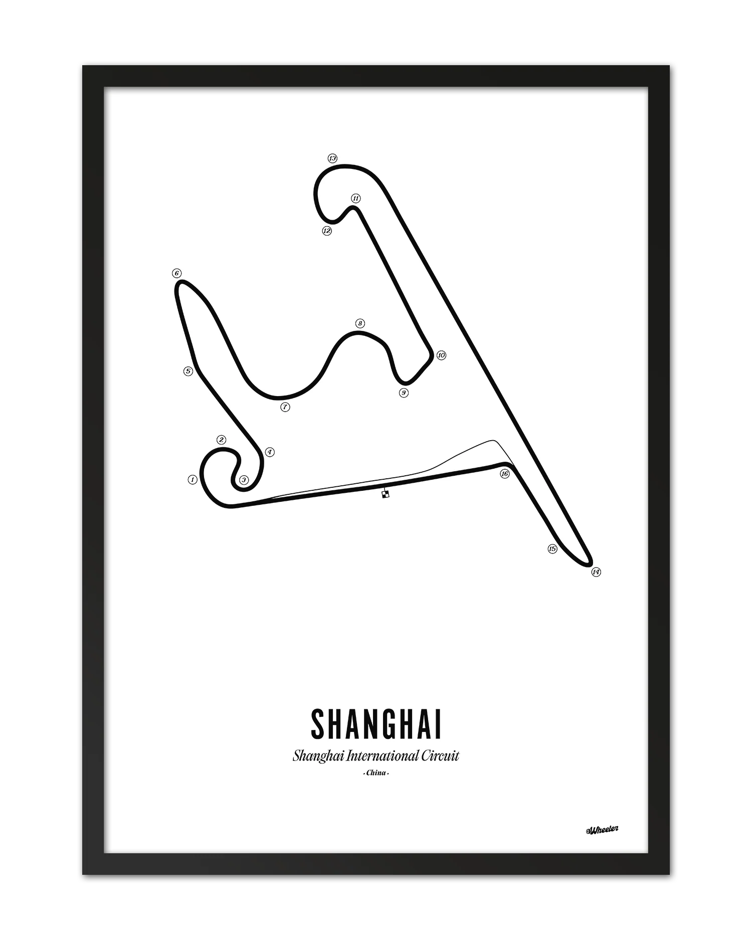 Shanghai F1 Circuit Print - White