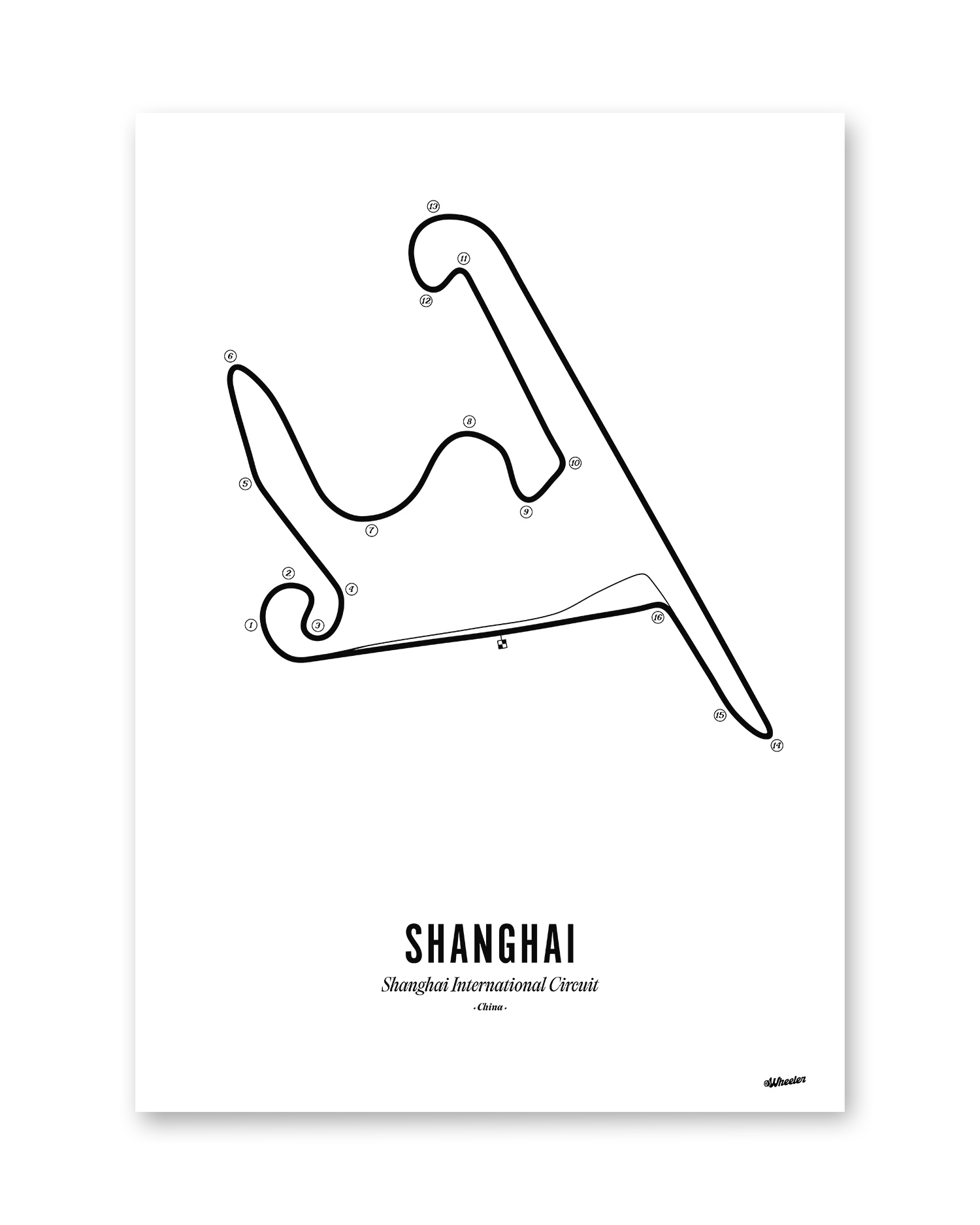 Shanghai F1 Circuit Print - White - Image 2